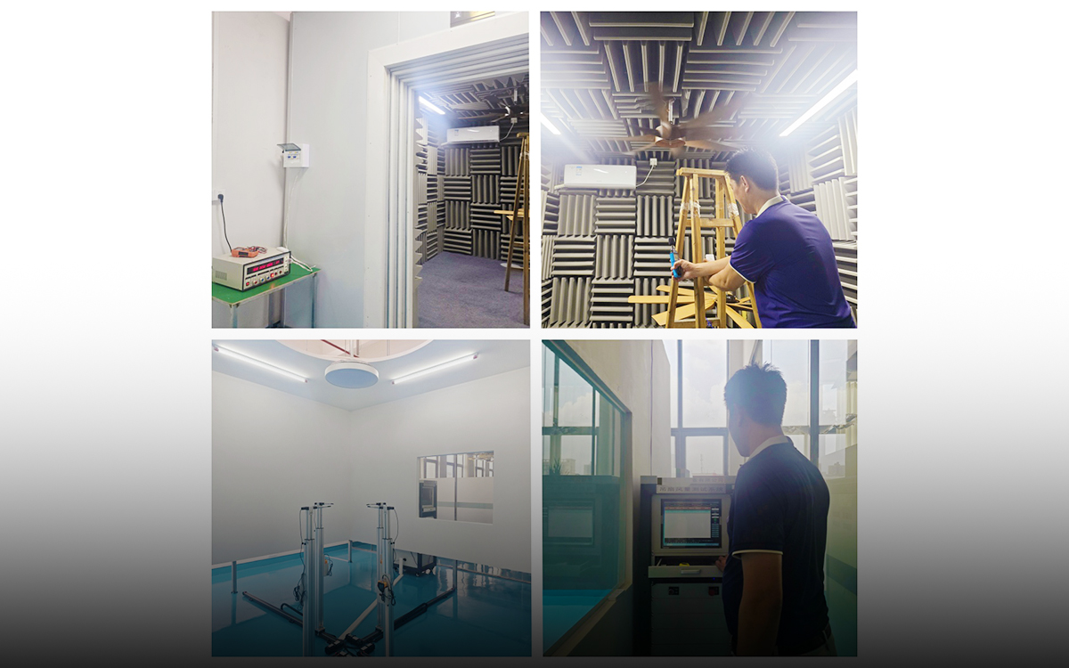 Sala silenciosa y cámara de flujo de aire